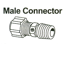 CONNECTOR MALE 3/80DX3/8